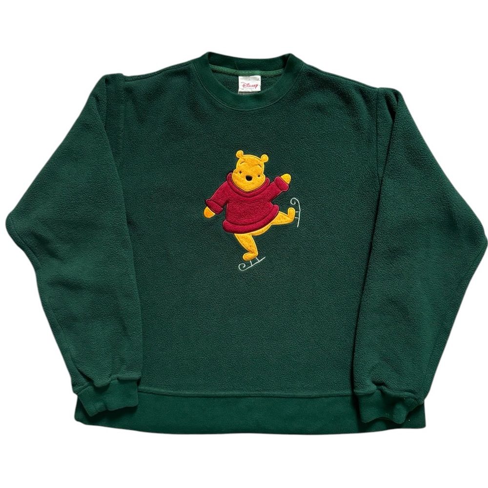 DISNEY WINNIE THE POOH VINTAGE Green Graphic Sweatshirt in Medium